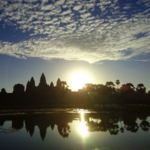 The sun rise of the Angkor Wat