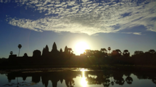 The sun rise of the Angkor Wat